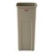 Rubbermaid Commercial Untouchable 23 Gallon Square Plastic Waste Container - Beige